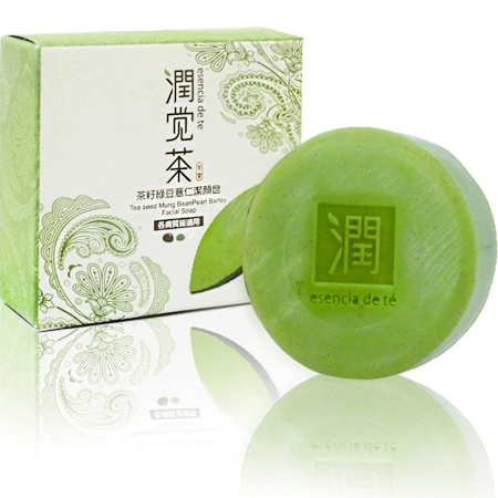 茶寶潤覺茶-茶籽綠豆薏仁潔顏皂／6入