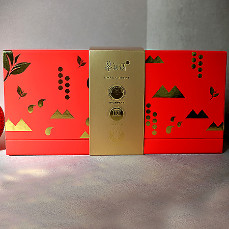 慕耕活-紅色金帛禮盒 (凍頂+蜜柑紅)