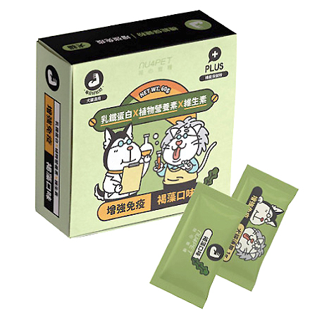 NU4PET陪心寵糧-機能PLUS增強免疫力 (褐藻口味)／盒 (60g)