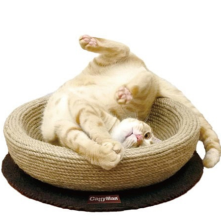 日本CattyMan-貓抓抓遊戲麻繩圓床