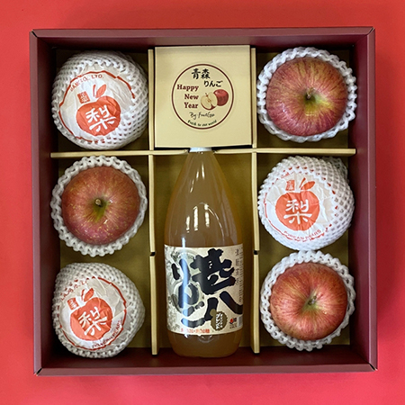 馥果FruitGo-虎梨蘋安禮盒 (日本蜜富士蘋果+韓國水梨+青森蘋果汁)