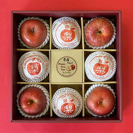 馥果FruitGO-雙喜梨門禮盒／蜜富士+水梨
