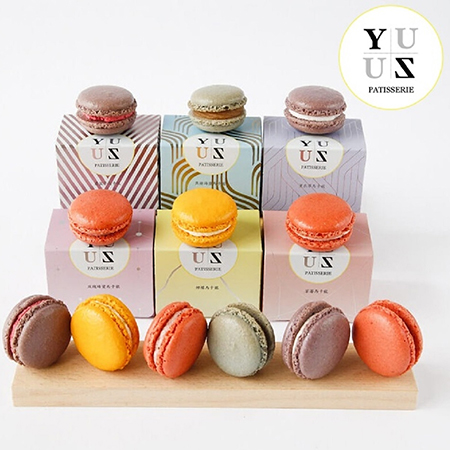 YUZU PATISSERIE-減糖馬卡龍 A款 (6種口味各2顆)／禮盒