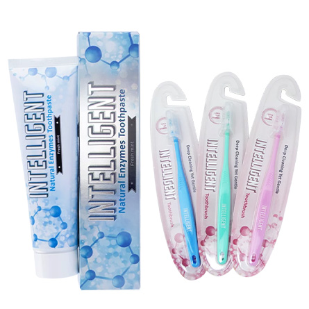 【預購】因特力淨-清新薄荷酵素牙膏 (125g)＋超刷毛牙刷